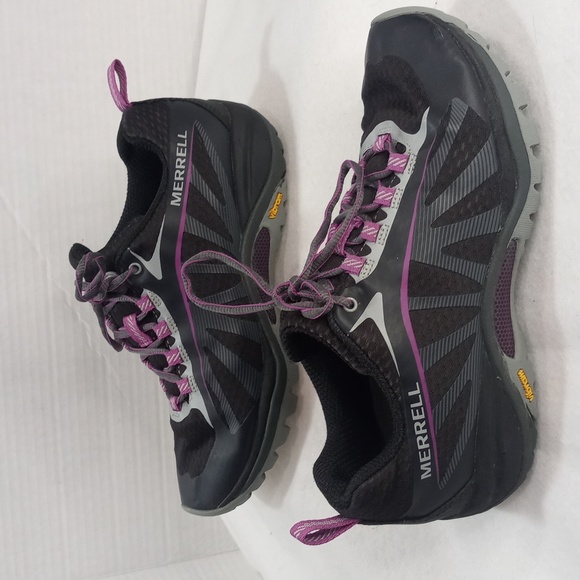 MERRELL Siren Edge 3 Women Size 6.5, Hiking Shoes, Black - Purple - Picture 1 of 12